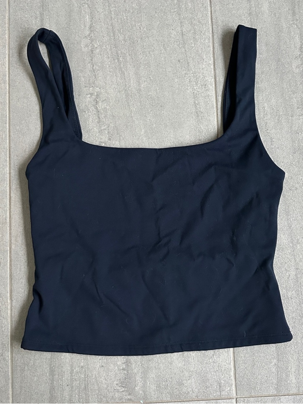 Garage Women’s Navy Square-Neck Tank Top With Open Back